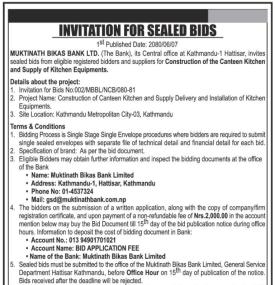 Invitation for Sealed Bids