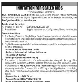 Invitation for Sealed Bids