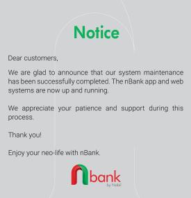 Nabil Bank's System Maintenance Concluded: nBank App and Web Systems Fully Operational