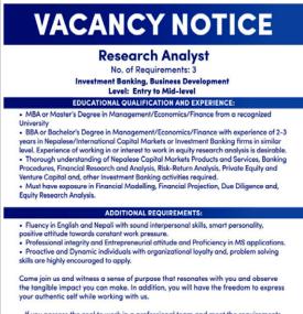 VACANCY NOTICE -