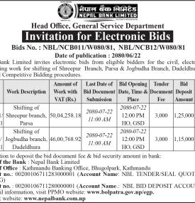 Invitation for Electronic Bids