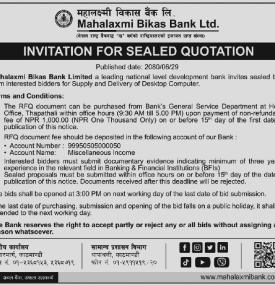 Invitation for Sealed Quotation