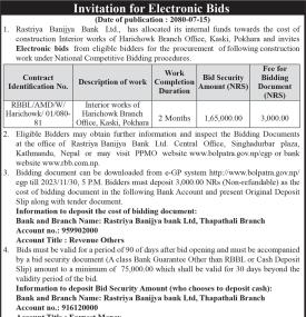 Invitation for Electronic Bids