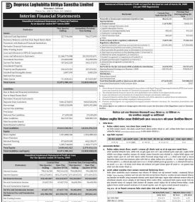 डिप्रोक्स लघुवित्तको खुद नाफा ८ करोड ८२ लाख रुपैयाँ - Q1 Report