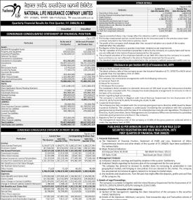 नेशनल लाइफ इन्स्योरेन्सको खुद नाफा १३ करोड २ लाख रुपैयाँ -