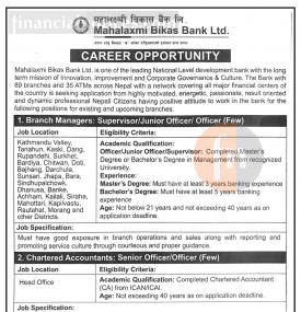 Banking Career Opportunity