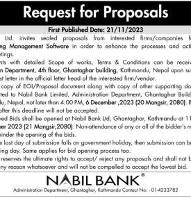 Notice Regarding Request for Proposal