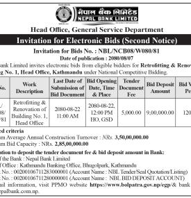Invitation for Electronic Bids 