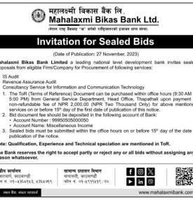 Invitation for Sealed Bids -