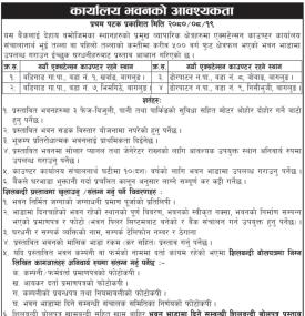 प्रभु बैंकलाई कार्यालय भवनको आवश्यकता सम्बन्धी सूचना