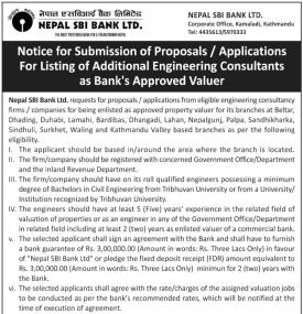 Notice for Submission of Proposal