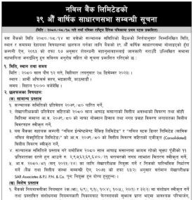 39th Annual General Meeting of Nabil Bank