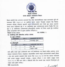 नेपाल राष्ट्र बैंकको अन्तिम नतिजा सम्बन्धी सूचना