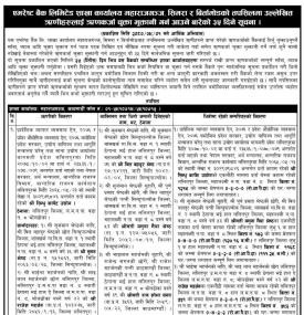 एभरेष्ट बैंक महाराजगञ्ज सिमरा शाखाका ऋणीहरुलाई ऋणकर्जा चुक्ता भुक्तानबारे सूचना