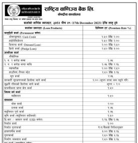 पौष १ गतेदेखि राष्ट्रिय वाणिज्य बैंकको नयाँ ब्याजदर, हेर्नुहोस् कुन खातामा कति पुग्यो ?