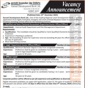 Exciting Career Opportunities at Karnali Development Bank