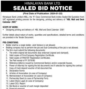 Sealed Bid Notice