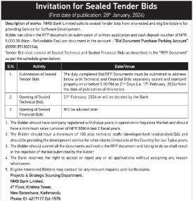 Invitation for Sealed Tender Bids 