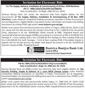 Invitation for Electronic Bids