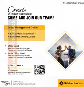 Job Opportunity at Siddhartha Bank Limited