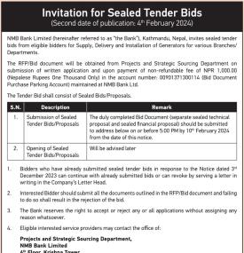 Invitation for Sealed Tender Bids