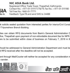 Notice for Interior Civil Construction