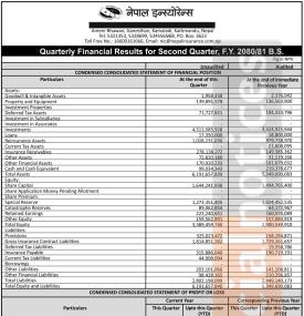 Nepal Insurance Company has posted a net profit of Rs 497.79 million and published its 2nd quarter