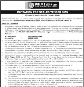 Invitation for Sealed Tender Notice