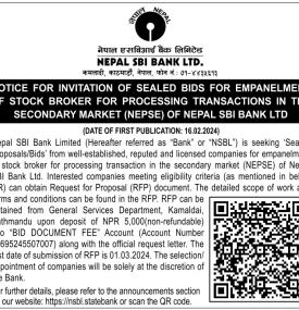 Notice for Invitation of Sealed Bids