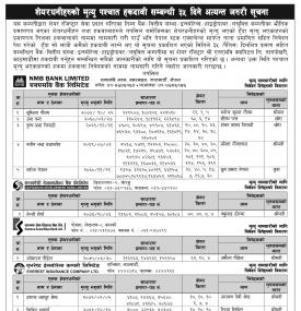 हकदावी सम्बन्धी सूचना