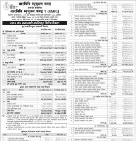 RBB Merchant Banking has published RBB Mutual Fund-1 Net Asset Value till Magh, 2080