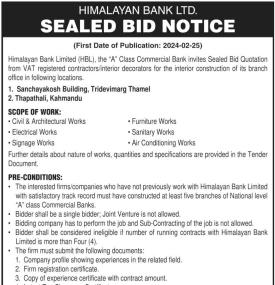 Sealed Bid Notice