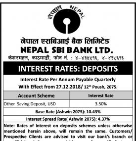 Interest Rates on Deposit