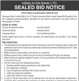 Sealed Bid Notice