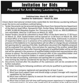 Proposal for Anti-Money Laundering Software -