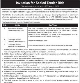 Invitation for Sealed Tender Bids