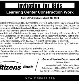 Invitation for Bids