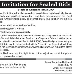 Invitation for Sealed Bids