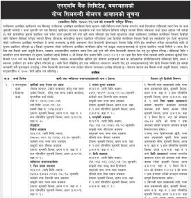 गोप्य शिलबन्दी बोलपत्र आव्हानको सूचना