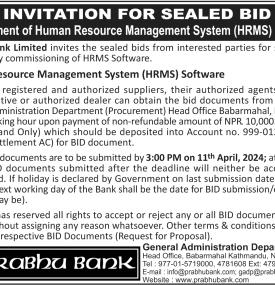 Invitation for Sealed Bid