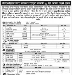 Share Certificate Lost Notice 