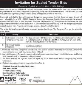 Invitation for Sealed Tender Bids