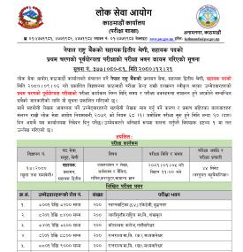लिखित परीक्षाको परीक्षा भवन सम्बन्धी सूचना