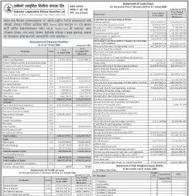 Sabaiko Laghubitta has published its annual financial statement of the fiscal year 2079/80