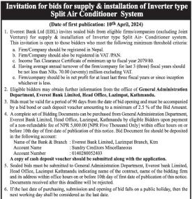 Invitation for Bids for Supply 
