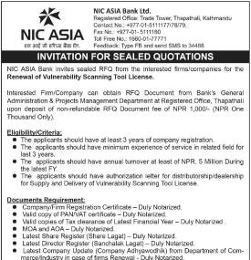 Invitation for Sealed Quotation