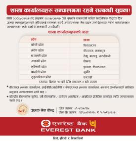 शाखा कार्यालयहरु सन्चालनमा रहने सम्बन्धी सूचना  -