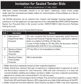 Invitation for Sealed Tender Bids -