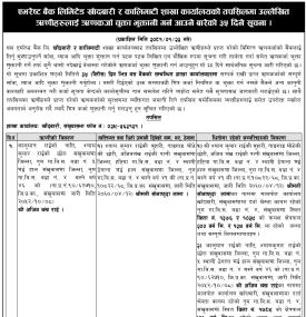 खाँदबारी र कालिमाटिको तपसिलमा उल्लेखित ऋणीहरुलाई ऋणकर्जा चुक्ता भुक्तान गर्ने ३५ दिने सूचना