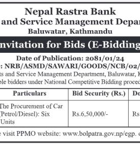 Invitation for Bids -